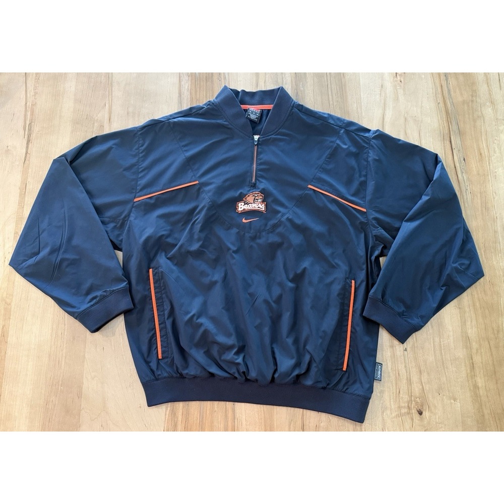 Oregon State Beavers‎ Nike Quarter Zip Pullover Jacket Men's Medium Black